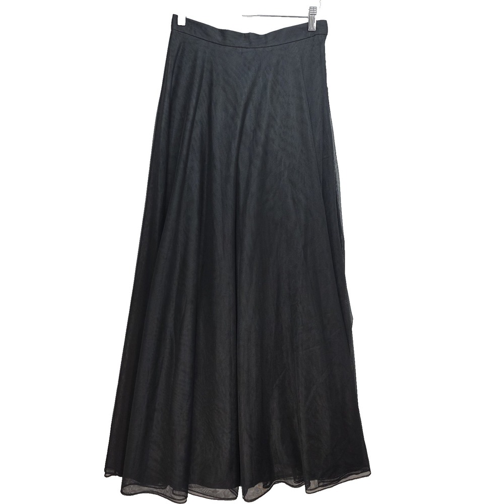 Vintage Adrianna Papell Evening Maxi Skirt 8 Tulle Whimsigoth‎ Layered Black
